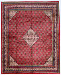  Sarouk Mir Rug 307X386 Persian Wool Red/Dark Pink Large Carpetvista