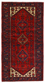  Persischer Hamadan Teppich 106X191 Schwarz/Dunkelrot Carpetvista