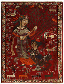  Persischer Ghashghai Fine Teppich 119X158 Dunkelrot/Braun