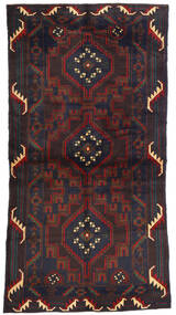 絨毯 オリエンタル バルーチ 100X180 ダークピンク/ダークレッド (ウール, アフガニスタン)