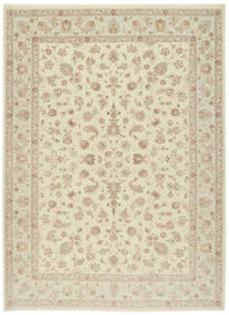  Orientalischer Täbriz 60 Raj Seidenkette Teppich 255X343 Beige/Gelb Großer Wolle, Persien/Iran