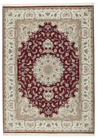 絨毯 タブリーズ 50 Raj シルク製 248X347 ベージュ/茶色 (ウール, ペルシャ/イラン)