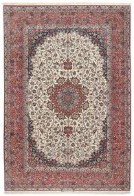 絨毯 ペルシャ イスファハン 絹の縦糸 255X374 レッド/ベージュ 大きな ( ペルシャ/イラン)