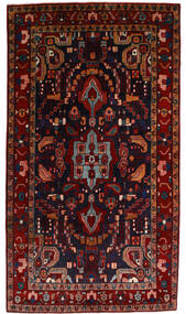 絨毯 ペルシャ ナハバンド 142X255 ダークピンク/ダークレッド (ウール, ペルシャ/イラン)