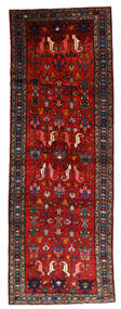 108X304 絨毯 オリエンタル ハマダン 廊下 カーペット ダークレッド/レッド (ウール, ペルシャ/イラン) Carpetvista