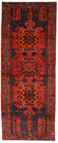 112X289 Hamadan Rug Oriental Runner
 Red/Dark Pink (Wool, Persia/Iran) Carpetvista