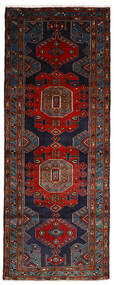 Hamadan Rug 106X275 Runner
 Dark Pink/Red Wool, Persia/Iran Carpetvista