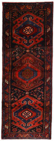 絨毯 ペルシャ ハマダン 106X305 廊下 カーペット ダークレッド/レッド (ウール, ペルシャ/イラン)