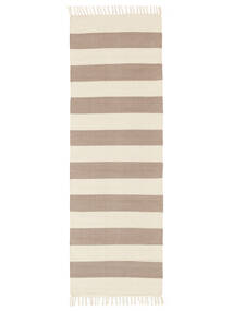  80X250 Striped Small Cotton Stripe Rug - Brown Cotton