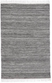 Chinara 140X200 小 ブラック/ホワイト ウール 絨毯