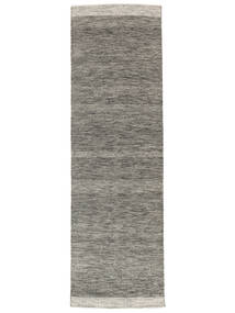  100X350 Enkeltfarvet Lille Serafina Tæppe - Mørkegrå Uld