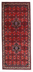 70X162 Hamadan Vloerkleed Oosters Tapijtloper Rood/Donkerrood (Wol, Perzië/Iran) Carpetvista