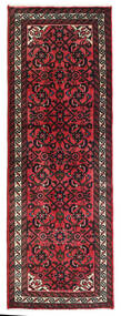  Persischer Hosseinabad Teppich 67X193 Läufer Dunkelrot/Rot (Wolle, Persien/Iran)