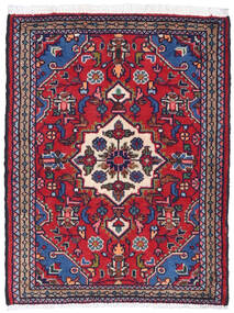  Persischer Hamadan Teppich 53X70 Rot/Dunkellila Carpetvista