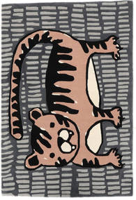 Cool Cat Kindervloerkleed 120X180 Klein Grijs/Terracotta Wol