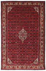  215X335 Hosseinabad Matot Matto Tummanpunainen/Punainen Persia/Iran Carpetvista