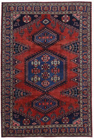  Orientalisk Wiss Matta 214X318 Mörklila/Mörkröd Ull, Persien/Iran Carpetvista