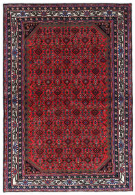  Oriental Hamadan Rug 146X212 Dark Red/Red Wool, Persia/Iran Carpetvista