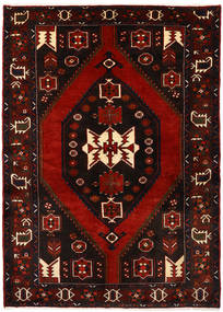 Alfombra Hamadan 142X198 Rojo Oscuro/Rojo (Lana, Persia/Irán)