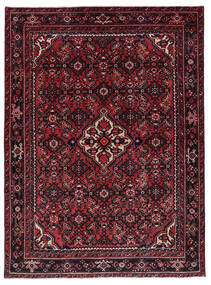  Persischer Hosseinabad Teppich 143X194 Dunkelrot/Rot Carpetvista