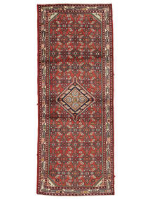 80X201 絨毯 ハマダン オリエンタル 廊下 カーペット ダークレッド/ブラック (ウール, ペルシャ/イラン) Carpetvista