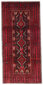 Beluch Matot Matto 95X200 Tummanpunainen/Punainen Villa, Persia/Iran Carpetvista