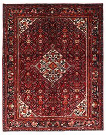 164X208 러그 오리엔탈 Hosseinabad 다크 레드/빨간색 (울, 페르시아/이란) Carpetvista