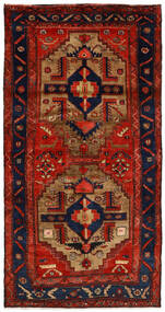 絨毯 ペルシャ ナハバンド 125X246 ダークピンク/レッド (ウール, ペルシャ/イラン)