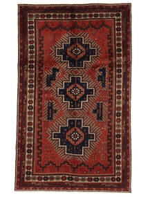 144X238 Hamadan Teppe Orientalsk Svart/Mørk Rød (Ull, Persia/Iran) Carpetvista