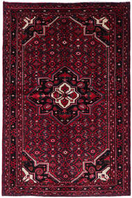  Orientalisk Hosseinabad Matta 162X245 Mörkröd/Röd Ull, Persien/Iran Carpetvista