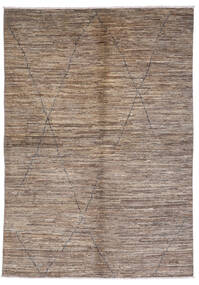 162X228 Moroccan Berber - Afghanistan Teppich Moderner Braun/Orange (Wolle, Afghanistan) Carpetvista