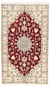 122X210 Dywan Nain Orientalny Beżowy/Ciemnoczerwony (Wełna, Persja/Iran) Carpetvista