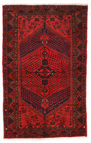 Koberec Orientální Zanjan 126X205 Červená/Tmavě Červená (Vlna, Persie/Írán)