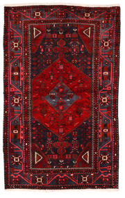  Persialainen Hamadan Matot 136X219 Tummanpunainen/Punainen Carpetvista