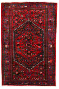 Persian Hamadan Rug 142X218 Dark Red/Red (Wool, Persia/Iran)