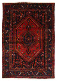 絨毯 ペルシャ ザンジャン 147X214 ダークレッド/レッド (ウール, ペルシャ/イラン)