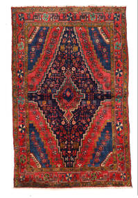  Persischer Najafabad Teppich 136X218 Rot/Dunkellila (Wolle, Persien/Iran)