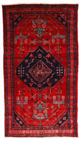 Tapete Persa Nahavand 140X255 Vermelho/Vermelho Escuro (Lã, Pérsia/Irão)