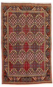  Hamadan Rug 130X212 Persian Wool Brown/Beige Small Carpetvista