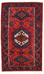  Persisk Zanjan Matta 125X213 Röd/Mörklila (Ull, Persien/Iran)