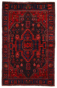  Orientalischer Nahavand Teppich 142X225 Dunkelrosa/Dunkelrot Wolle, Persien/Iran Carpetvista