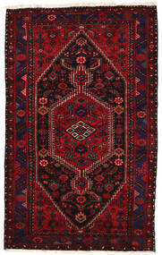 139X224 絨毯 ザンジャン オリエンタル ダークピンク/ダークレッド (ウール, ペルシャ/イラン) Carpetvista