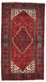 Alfombra Hamadan 127X229 Rojo/Rojo Oscuro (Lana, Persia/Irán)