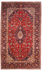 Tapete Kashan 203X337 Vermelho Escuro/Preto (Lã, Pérsia/Irão)