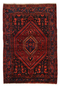 絨毯 ペルシャ ザンジャン 144X208 ダークレッド/レッド (ウール, ペルシャ/イラン)