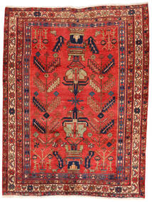  Orientalisk Afshar/Sirjan Matta 162X217 Röd/Mörkrosa Ull, Persien/Iran Carpetvista