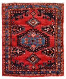 Alfombra Oriental Wiss 158X191 Rojo Oscuro/Negro (Lana, Persia/Irán)