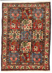 114X158 Tapete Oriental Bakhtiari Collectible Preto/Vermelho Escuro (Lã, Pérsia/Irão) Carpetvista