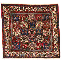 Orientalsk Bakhtiar Collectible Tæppe 190X207 Kvadratisk Mørkerød/Rød Uld, Persien/Iran Carpetvista