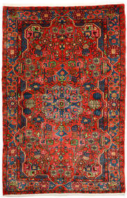 絨毯 オリエンタル ナハバンド オールド 153X236 レッド/ダークレッド (ウール, ペルシャ/イラン)